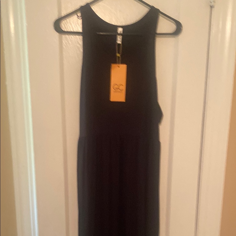 NWT Grecerelle Black Sleeveless Maxi Dress